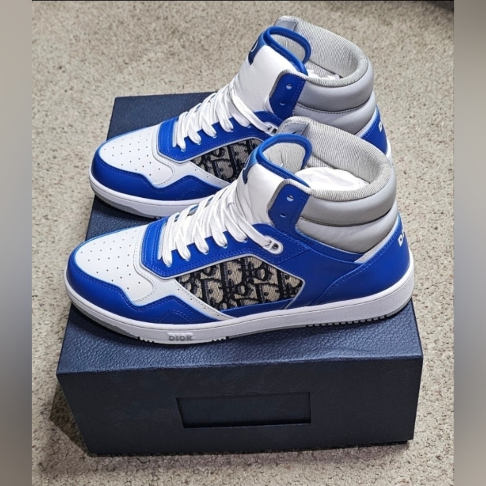 Dior B27 High Top Sneaker Men Brand New - Blue - size 9 US 42 EU. - Picture 2 of 11